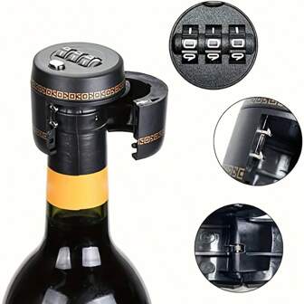 1 Pc Bottle Locks, Wine Bottle Lock, Cap Digital Lock For Wine, Plastic Bottle Password Lock Combination Lock For Wine & Liquor Bottle Wine Whiskey Bottle