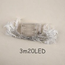 6-LED Star Shaped String Lights, Flashing, Suitable For Indoor, Outdoor, Wedding Party And Garden Decor, Warm White Moon Lantern String Lights, Battery Powered - 黃光 - 查看 10