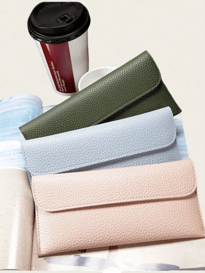 优雅女士长款钱包，简约信封式设计，易于开合，触感柔软，耐用，多种时尚颜色，方便日常携带