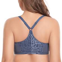 MELENECA MELENECA Women's Racerback Front Closure Full Coverage Unlined Plus Size Underwire Bra