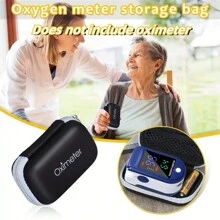Estuche de almacenamiento para oxímetro, caja multifuncional para almacenar oxímetro de pulso, bolsa de transporte para oxímetro de dedo, bolsa de almacenamiento para monitor de saturación de oxígeno en sangre, bolsa con cremallera