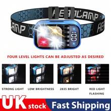 2PACK LED Rechargeable Headlight,1200 Lumen Ultra-Light Bright,Headlamp Flashlight - Black - View 4