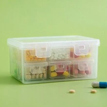 1 Set 6-12pcs Detachable Mini Pillbox Portable Medicine Dispenser Boxes, Compact Sealed Vitamin Containers For Morning/Noon/Night, Personal Organizer