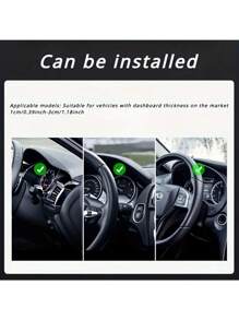 1 件通用车载手机支架，仪表盘安装，易于使用防滑支架，汽车导航手机支架，HUD 卡夹，可旋转仪表板安装支架，兼容 、Android 手机，生日、家人、朋友的礼物，汽车配件