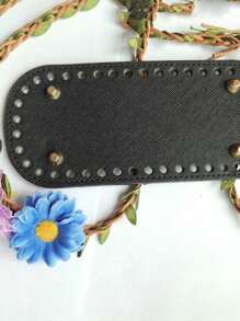 1 pieza/3 piezas Fondo de bolso a ganchillo, cojín de fondo de bolso, cojín ovalado de PU para fondo de bolso con agujeros para hacer bolsos y carteras, base ovalada tejida a mano para bolso, soporte de fondo de bolso de PU, placa de fondo ovalada DIY para bolso, herramientas de ganchillo 22*10cm de largo para fondo de bolso de punto, base de bolso de PU hecho a mano con agujeros, accesorios para fondo de bolso de ganchillo DIY