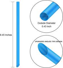 400Pcs Large Plastic Bottle Straws, Individual Rolls Of Large Bottle Straws, Free Individually Wrapped Disposable Straws, A Tea Bottle Cutlet Disposable Festive Gift Straw, Ideal Tools For Catering Preparation - 400Pcs - 查看 6