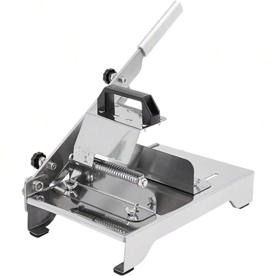 HOHOBLA Manual Frozen Meat Slicer, Stainless Steel Meat Cutter Beef Mutton Roll For Hot Pot BBQ Food Slicer Slicing Machine For Home Cooking Of Hot Pot Shabu Shabu BBQ - Silver - View 1