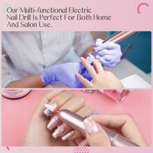 SAVILAND Saviland Cortauñas Eléctrico, Lima de Uñas Eléctrica Profesional 7 en 1 para Uñas de Gel, Set de Manicura y Pedicura de Velocidad Ajustable de 20000 rpm para Uñas de Gel Acrílico, Uñas Shellac para Cutículas