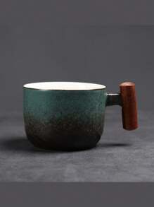 Ceramic Wooden Handle Italian Coffee Cup, Sandalwood Handle Tea Cup With Tea Strainer And Lid, Ceramic Tea Cup Japanese Style Wooden Handle Porcelain Small Coffee Cup Gradient Glaze Tea Cup Ceramic Kung Fu Small Tea Cup, Gift Box Set For Afternoon Tea, Italian Espresso Cup Japanese Style Simple Mini Coffee Cup
