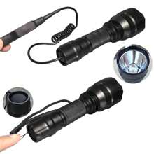 High Power 350 Yards Flashlight With Remote Control Switch - Green,Red, White Light For Night Hunting, Fishing, Camping, And Beekeeping, Rechargeable Battery And Carry Box Included,Mens Gift