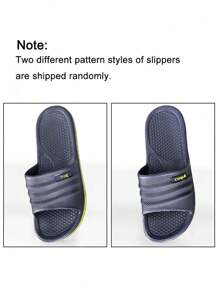 男士经典家居拖鞋 - 轻便舒适防滑浴室拖鞋，适合夏季泳池和海滩穿着 - 藍色 - 查看 3