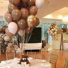 20/40/60/100pcs Brown Balloons 18 Inches 12 Inches 10 Inches 5 Inches Brown Latex Party Balloons Suitable For Graduation, Bear Themed Parties, Weddings, Birthdays, Bridal Showers, Shower Parties, Anniversary Party Decorations,Christmas