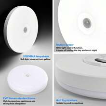 Luz de techo LED redonda blanca con sensor de movimiento Luz diurna 6500K,18W - Tipo de Enchufe B USA (110-127V) - Ver 8