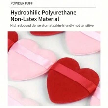 20 piezas de esponjas suaves con forma de corazón, adecuadas para polvos cosméticos, base líquida, rubor de cara y Body de color rojo y rosa, y herramientas de maquillaje facial