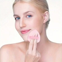 20 piezas de esponjas suaves con forma de corazón, adecuadas para polvos cosméticos, base líquida, rubor de cara y Body de color rojo y rosa, y herramientas de maquillaje facial