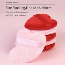 20 piezas de esponjas suaves con forma de corazón, adecuadas para polvos cosméticos, base líquida, rubor de cara y Body de color rojo y rosa, y herramientas de maquillaje facial