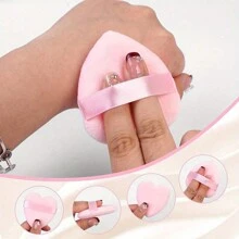 20 piezas de esponjas suaves con forma de corazón, adecuadas para polvos cosméticos, base líquida, rubor de cara y Body de color rojo y rosa, y herramientas de maquillaje facial