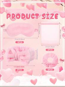 20 Peças Conjunto de Festa do Travesseiro, Festa do Sono, Dia da Mãe, Tiara, Máscara de Olho, Scrunchie de Cabelo, Conjunto de Organza, Conjunto de Maquiagem, Adequado para Presente de Natal