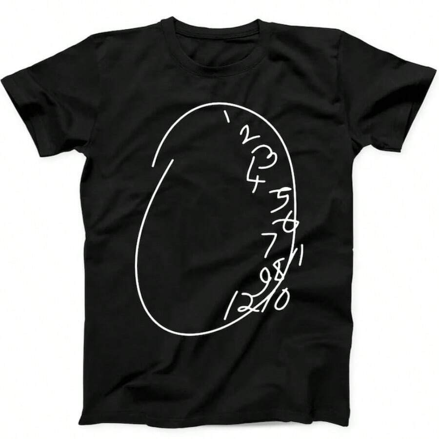 Hannibal Lecter Gift Will Graham Distorted Clock Face Gift Tee Black T Shirt - màu đen - Xem 1