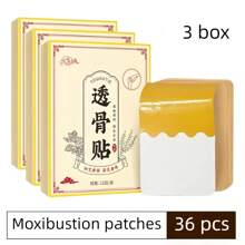36pcs Ginger & Mugwort Herbal Moxibustion Patches - Large, Portable Non-Woven Fabric, Formaldehyde-Free, Suitable For Relaxation At Home, Office Work, Travel - Lasts 6-8 Hours, Essence, Office Work