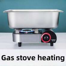 2pcs/4pcs Stainless Steel Divided Serving Bowls With Lids, Commercial Buffet Pans, Restaurant Self-Service Bowls, Convenient Heating, Electroplated Square Containers, Trays For Catering, Display Cabinets Christmas Gift