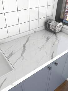 Artyuan- Giấy dán tường đá cẩm thạch bóng - Đá granit trắng/xám, thích hợp cho mặt bàn bếp, tủ bếp, cải tạo đồ nội thất, dày, có thể tháo rời, cuộn vinyl dễ sử dụng (15,76*118 inch) - Nhiều màu - Xem 4