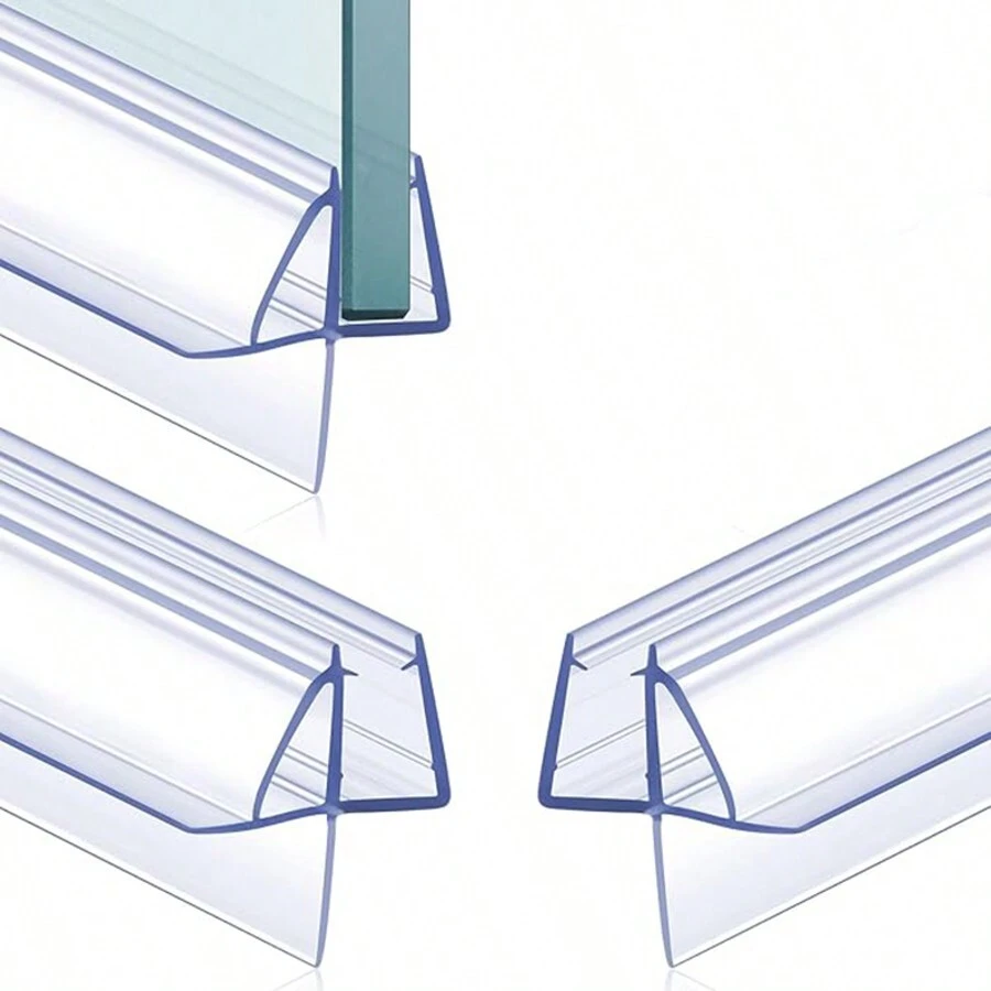 Shower Door Seal Strip, 3 PCS 70cm/27.56 Inch Shower Door Sweep For 6/8/10 Mm( 0.23/0.31/0.39) Inch Glass, Frameless Glass Shower Door Seal Strip, Stop Shower Leaks And Create A Water Barrier Back To School - Transparent - View 1