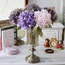 1PC/3PCS/5PCS Artificial Hydrangea Flowers Silk Bouquets Fake Plants For Spring Wedding Vase For Home Dining Room Bedroom Decorations, Mother's Day Valentine's Day Festival Birthday Party Accessories, Outdoor Garden Decorations Autumn Gifts Graduation