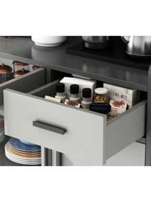 Alacenas Para Cocina Pequeñas Madera Con 3 Puertas 100cm - Gris - Ver 5