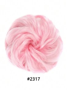 高温纤维凌乱发髻发圈带发带,适合各种场合 - 彩色 - 查看 14