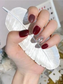 1 pieza Accesorio de fotografía con forma de hoja y pluma de metal, herramienta para exhibición de nail art