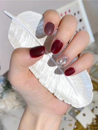 1 件金属羽毛叶摄影道具，美甲展示工具