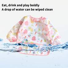 1 件夏季透气薄款婴儿双面喂奶围兜，卡通印花防水喂奶罩衣，适合幼儿（年龄：1-3 岁，身高：80-100 厘米） - 棕熊 - 查看 6