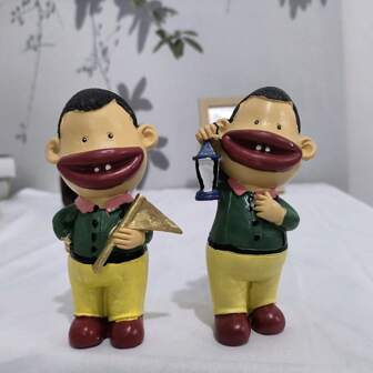 1 pieza Farol de mano con mono de boca juguetona que lleva una pancarta, accesorio de decoración de escritorio, decoración del hogar para el dormitorio, sala de estar