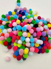 100/200/300/500/1000 Pcs Mixed Mini Small Pom Poms Bulk Kit, Family Activities & Home Decor Projects - Multicolor - View 2