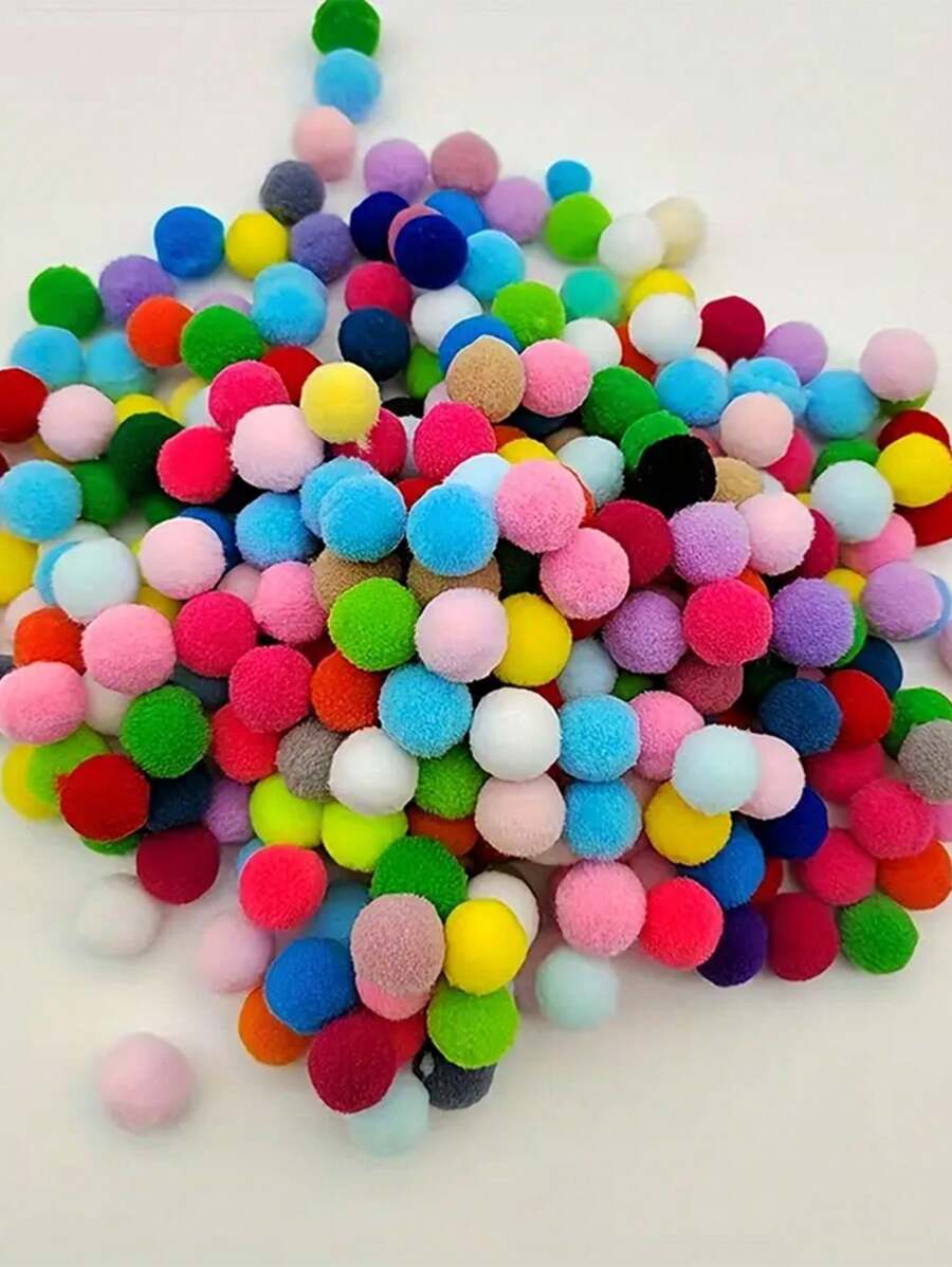 100/200/300/500/1000 Pcs Mixed Mini Small Pom Poms Bulk Kit, Family Activities & Home Decor Projects