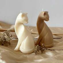 Cat Candle Molds - Art And Home Decor, Plaster And Epoxy Resin Casting Supplies, Candle Silicone Molds - White - View 8