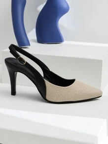 New Style Women's Pointed Toe High Heel Mules, Fashionable Elegant Minimalist Design, Comfortable High Heel Shoes