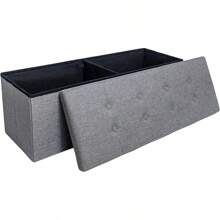 Bench Storage Chest Footrest For Bedroom, Entryway And Living Room, Holds Up To 660 Lb Dark Grey - Dark Grey - View 1