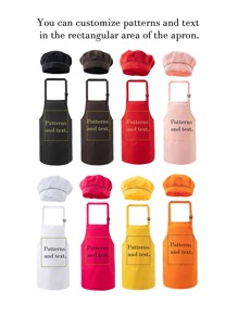 1 Set Customizable Kids Cooking & Baking Apron And Chef Hat Set, With Adjustable Neck Strap - Skin-Friendly Breathable Polyester Fabric, Suitable For Party & Family Activities For 3-14 Years Old Multi-Functional,Ornamental,Letter Exquisite,Stylish,Baby Fashion,Soft Squishy,Colorful,Cute Kawaii Adorable Unique,Customized Treasurefinds,Baby Gifts,Cutebaby For Children's Day,Chic Autumn,Kids,Customized Kids Hats, Gloves And Scarves