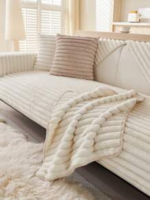 1 件温暖加厚毛绒沙发座垫套，防滑沙发套，防尘，可机洗，宠物友好型沙发保护毯，适用于卧室、办公室、客厅、L 型沙发 1/2/3/4 座，秋冬季