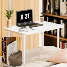 Batley Rectangle Dining Table With Solid Wood Legs, Modern Dining Room, Coffee Table Office Table, 23.6"Lx15.7"W (White, 1/2 Seater)