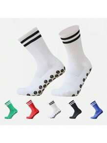 1PAIR Football Socks Anti Slip Socks Sports Socks Non Slip Socks Round Grip Socks Yoga Socks) - Multicolor - View 2