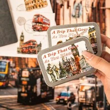 50 Stück/Box Aufkleber, spontane Reiseserie, retro Reisemotive Aufkleber, Scrapbooking Zubehör, dekorative Notizbücher, Fotorahmen, Handyhüllen, Wassergläser, Zeitschriften, Stiftekästen, DIY personalisierte Collage Aufkleber, Schulmaterial, Schulanfang