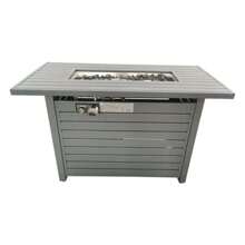 25 H X 42 W Outdoor Fire Pit Table With Lid (Gray)