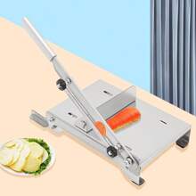 HOHOBLA Manual Frozen Meat Slicer, Stainless Steel Meat Cutter Beef Mutton Roll For Hot Pot BBQ Food Slicer Slicing Machine For Home Cooking Of Hot Pot Shabu Shabu BBQ - Silver - View 6