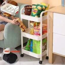 Kitchen Storage Rack Multi Functional Home Accessories Mobile Rack Shopping Cart Bookshelf Beauty Salon Storage Cart