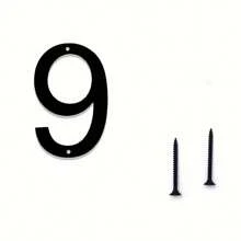 1 Stück modernes Haus Nummerntafel, künstlerisches Metall Haus Nummer Adressschild, Briefkasten Garten Outdoor Adress-Ziffern, einfach zu installieren, benötigt keinen Strom, geeignet für Haustür, Outdoor, Hotel, Haus Adress-Dekoration