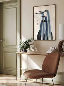 1 PIEZA Cartel de acuarela de animales, impresión en lienzo, impresión de grulla antigua y rana gordo y tonto, arte japonés, cartel de acuarela de animales vintage, decoración de pared de estilo granja, decoración de arte moderno, arte de pared, decoración para sala de estar, dormitorio, oficina, sin marco