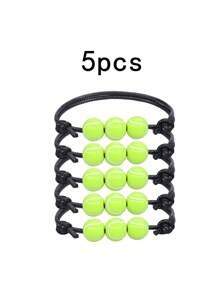 Bộ 5 chiếc/Bộ (5 thiết kế hỗn hợp) Bộ vòng tay dệt với vòng tay dây có thể điều chỉnh phong cách thể thao đính hạt bóng rổ, bóng đá, bóng bầu dục, bóng chuyền, quần vợt, phù hợp cho trẻ em - Đồ sưu tầm, Unisex, Dành cho - Nhiều màu - Xem 10